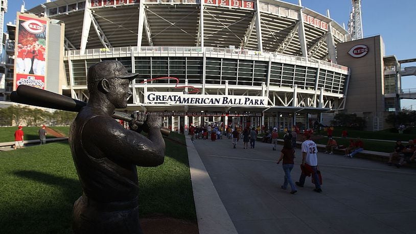 CINCINNATI - OCTOBER 10: A general view of Great American Ball Park before the Philadelphia Phillies take on the Cincinnati Reds in game 3 of the NLDS at on October 10, 2010 in Cincinnati, Ohio. The Phillies defeated the Red 2-0. (Photo by Jonathan Daniel/Getty Images)