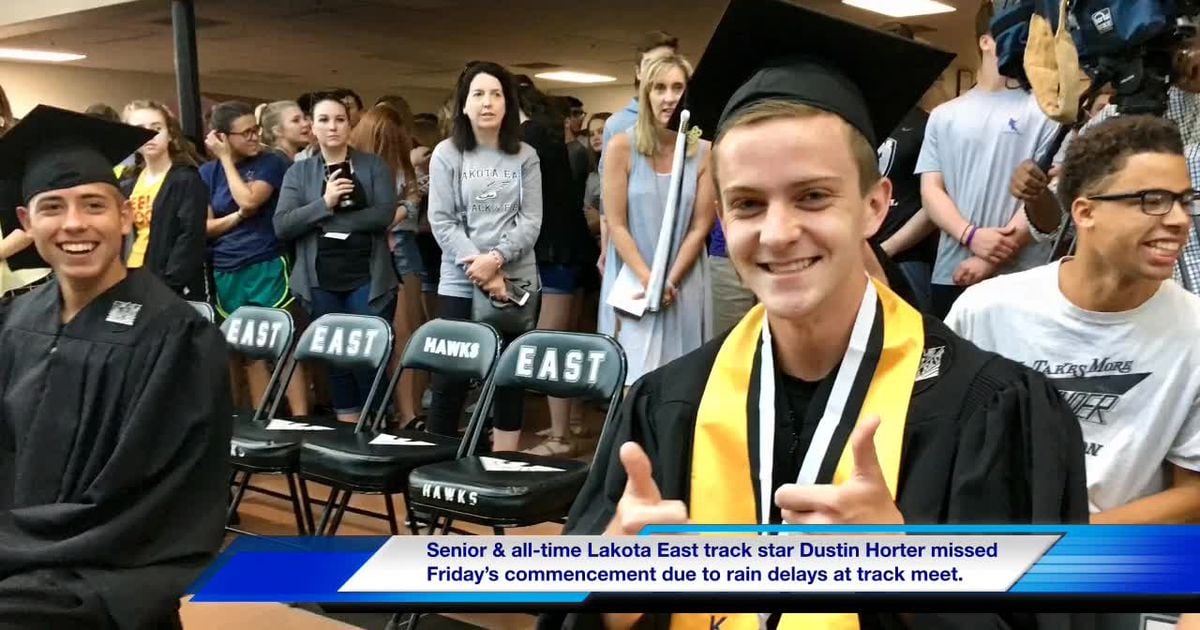 Lakota track star gets surprise ceremony after missing graduation
