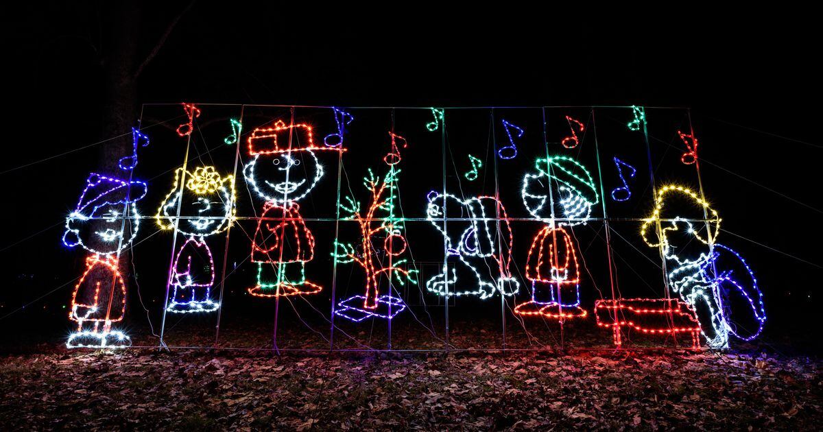 Photos of Fort Saint Clair Whispering Christmas light display in Eaton