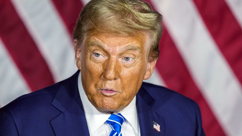 Republican presidential nominee former President Donald Trump speaks at a campaign event Tuesday, Oct. 1, 2024, at Discovery World in Milwaukee. (AP Photo/Andy Manis)