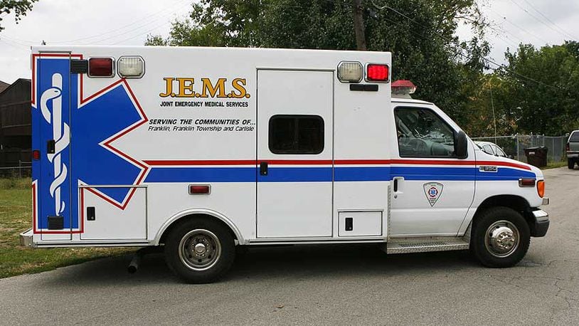 J.E.M.S. (Joint Emergency Medical Services) ambulance. Franklin City Council approved spending up to $190,000 to purchase the JEMS headquarters station at 201 E. Sixth St. to facilitate the construction of a roundabout for the new high school under construction. JEMS recently purchased land in Carlisle for a new facility that will also house the Carlisle Fire Department, a volunteer agency.  FILE PHOTO