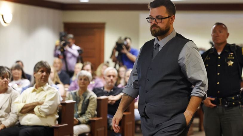 John Carter is shown Friday, July 18, 2024, in Butler County Common Pleas Court in Hamilton for sentencing for his role in the death of Katelyn Markham in 2011. Her remains were not found for nearly two years, and Carter recently took a plea agreement on lesser charges. NICK GRAHAM/STAFF