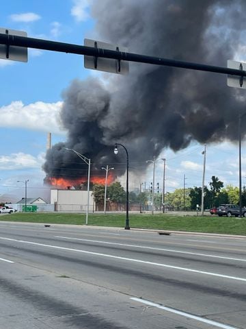 Paper company building fire