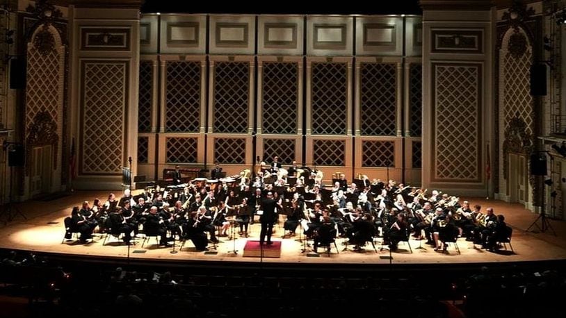 The Southwestern Ohio Symphonic Band performing at the 2018 “Windfest!” concert at Cincinnati’s Music Hall. CONTRIBUTED