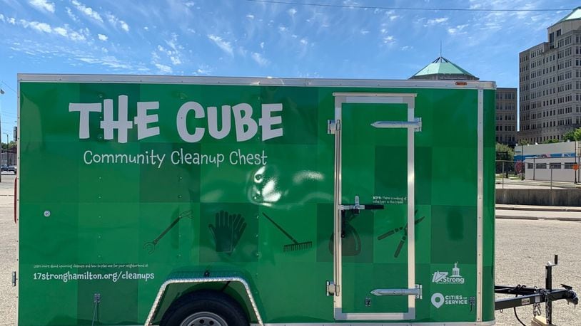 Hamilton's "Cube" trailer, which contains equipment needed for neighborhood cleanups, will make its debut Saturday morning in Lindenwald. PROVIDED