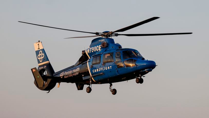 Premier Health's CareFlight medical helicopter in a file photo. NICK GRAHAM/STAFF