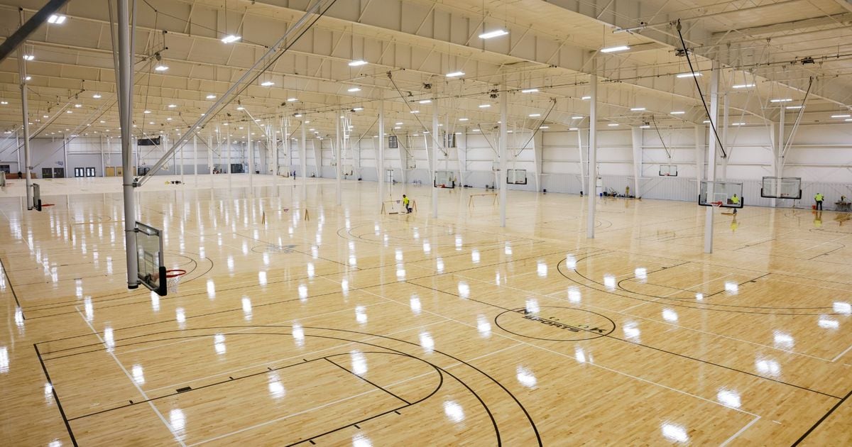 Construction of Spooky Nook's 28 basketball and multiuse courts nearly