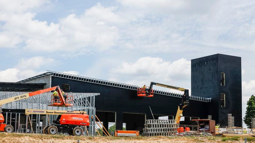 Construction continues on the new Middletown Fire Station 83 Headquarters on Yankee Road Monday, July 8, 2024 in Middletown. NICK GRAHAM/STAFF