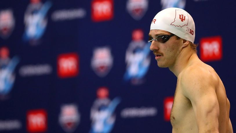 BLOOMINGTON, INDIANA - MAY 18: Zach Apple competes in the 200 Freestyle on Day Three of the TYR Pro Swim Series at Bloomington at Counsilman Billingsley Aquatics Center on May 18, 2019 in Bloomington, Indiana. (Photo by Maddie Meyer/Getty Images)