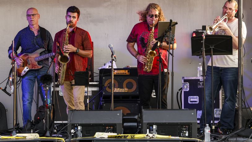 Cincy Blues Society has once again teamed up with Fairfield Parks and Recreation to present its annual festival from 2:30 to 10 p.m. July 13 at Village Green Park. The Noah Wotherspoon Band will headline the event. Pictured is the band on stage during Middletown's Independence Day Festival July 3, 2024. NICK GRAHAM/STAFF