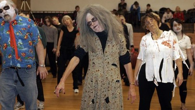 More than 125 people turned out at the Yellow Springs Bryan Center for a previous international, simultaneous performance of the Michael Jackson's legendary dance hit, "Thriller."