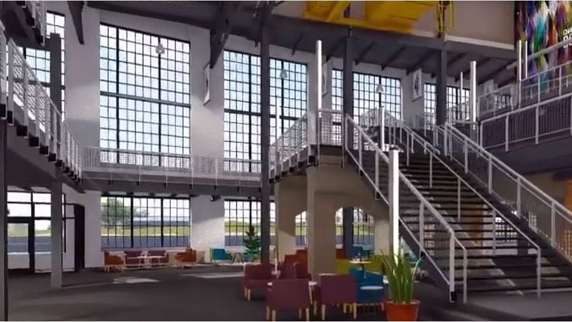 This is what the grand staircase will look like in the convention center at Spooky Nook Sports Champion Mill. PROVIDED