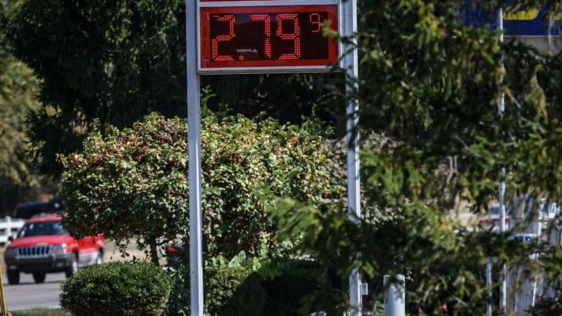 Gas prices have been dropping for seven consecutive weeks at stations like this Sunoco on Taylorsville Road in Huber Heights, which was down to $2.79 on Friday, Sept. 13. JIM NOELKER/STAFF