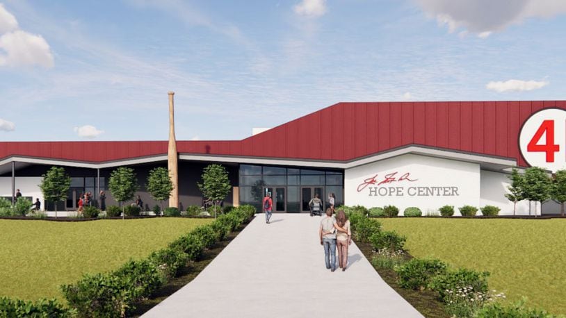 The Joe Nuxhall Hope Center will be 31,000-square-feet in size and constructed to the west of the ball fields on a 3.45-acre site on Groh Lane. RENDERING/CONTRIBUTED