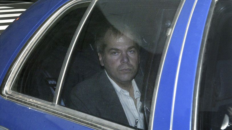 FILE - John Hinckley Jr. arrives at U.S. District Court, Nov. 18, 2003, in Washington. (AP Photo/Evan Vucci, File)