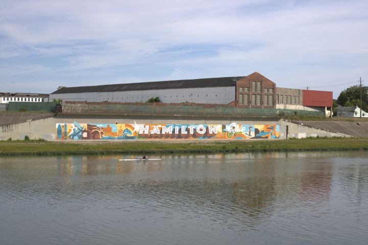 Rowers at mural