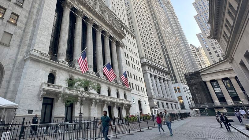 The New York Stock Exchange is shown on Wednesday, Aug. 21, 2024, in New York. (AP Photo/Peter Morgan)