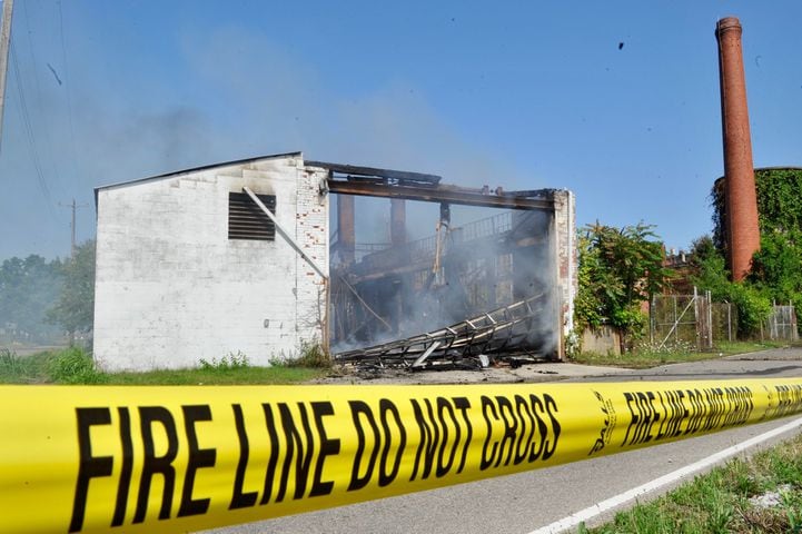 PHOTOS: Crews battle massive warehouse fire in Hamilton