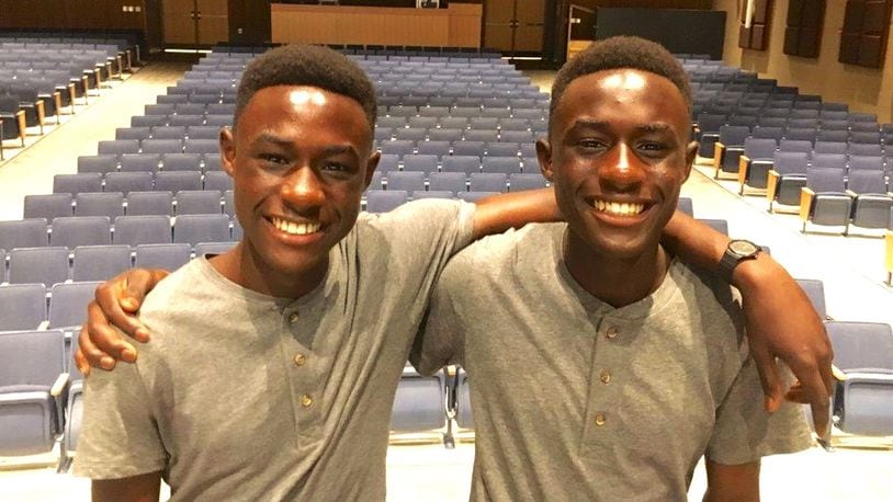 Twins Kelvin and Alvin Mantey moved from the Republic of Ghana in West Africa to Hamilton in 2014. The two have thrived since arriving at Hamilton High School. MICHAEL D. CLARK/STAFF