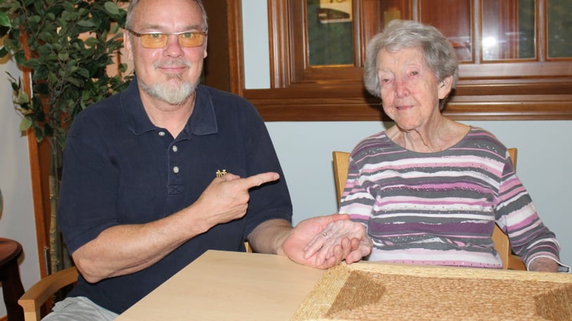 Greg Irwin, left and Vera Keck are seen at Westover Retirement Community in Hamilton. CONTRIBUTED/SHADES OF GREEN