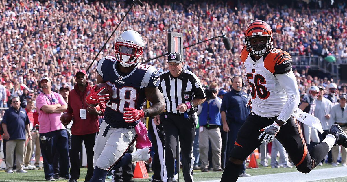 Patriots (35) vs Bengals 17). October 16, 2016