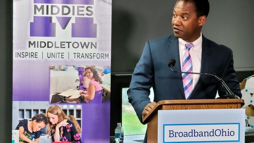 Middletown City Schools superintendent Marlon Styles, Jr. - shown here at a press conference in May - went on Facebook Live Tuesday to give school families a preview of what the coming school year, which begins Aug. 12 for some of the 6,300 students, will be like as the coronavirus pandemic continues. NICK GRAHAM / STAFF