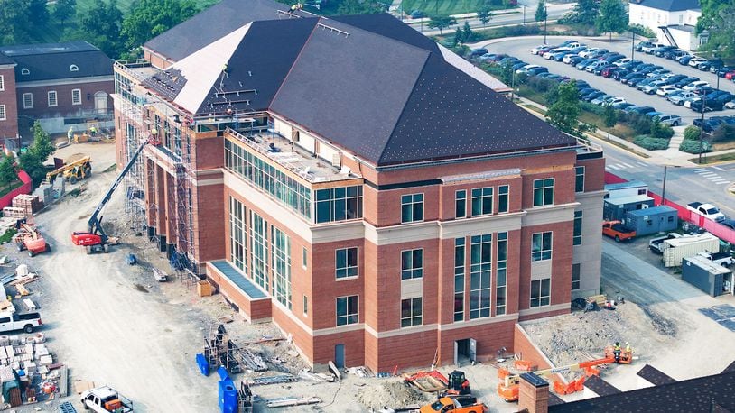 The finishing piece of a multi-year, nearly $200 million Miami University campus building boom is close to opening its doors. The new $58 million McVey Science Data building at 105 Tallawanda Road on Miami’s main Oxford campus has taken shape after nearly two years of construction, bringing with its completion one of the region’s most advanced computer science and data management learning centers. CONTRIBUTED