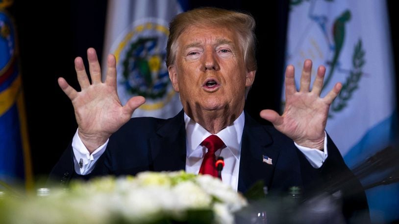 President Donald Trump makes remarks about Ukraine during a multilateral meeting on Venezuela, at the InterContinental New York Barclay, Wednesday, Sept. 25, 2019. Doug Mills/The New York Times)