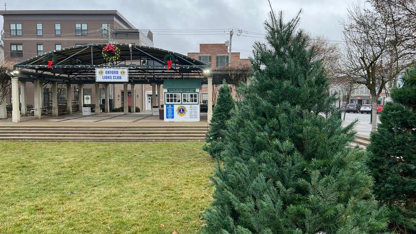 The Oxford Lions Club sells live Christmas trees in Oxford Memorial Park each December. CONTRUBTED