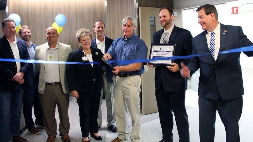 Hospital, construction, and local dignitaries participated in the ribbon cutting ceremonies opening the 17,800 square foot expansion of the Christ Hospital's Liberty Township campus. Sue Kiesewetter contributed photo