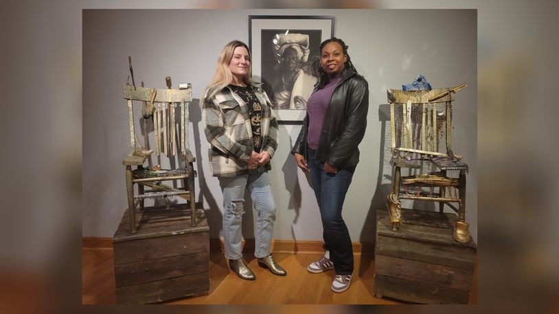 The Returning Artists Guild has created an exhibition now on view at the Fitton Center. Co-founders Aimee Wissman, a Lakota West graduate, and Kamisha Thomas hope to prompt meaningful conversations about the carceral system. FITTON CENTER/CONTRIBUTED