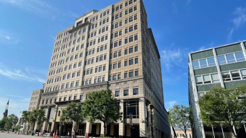 The Butler County Government Services Center, which houses courtrooms, city council chambers and many more county offices, is on High Street in downtown Hamilton. STAFF FILE PHOTO