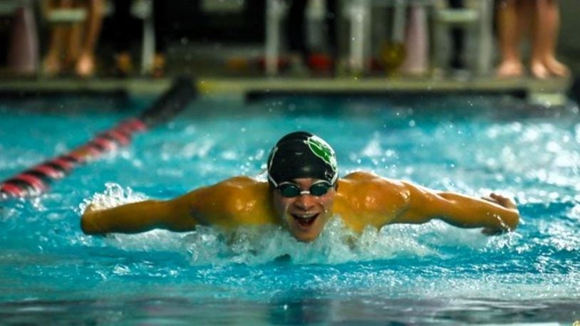 Badin senior Patrick Gibbons won a state championship in the 200-yard freestyle and finished eighth in the 100 butterfly in the Division II meet at C.T. Branin Natatorium in Canton. Betsey Miyahara/CONTRIBUTED