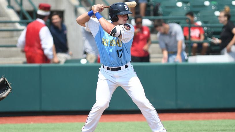 Lakota East High School graduate Hayden Senger and former Miami University standout Hayden Senger is playing minor league baseball with the Class A Brooklyn (N.Y.) Cyclones in the New York-Penn League. PHOTO COURTESY OF THE BROOKLYN CYCLONES