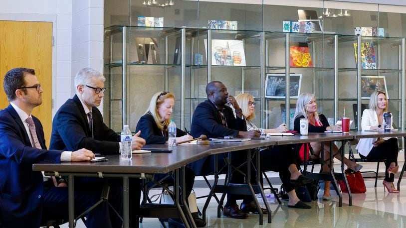 Lakota holds first listening session before their regular school board meeting Monday, April 3, 2023. NICK GRAHAM/STAFF