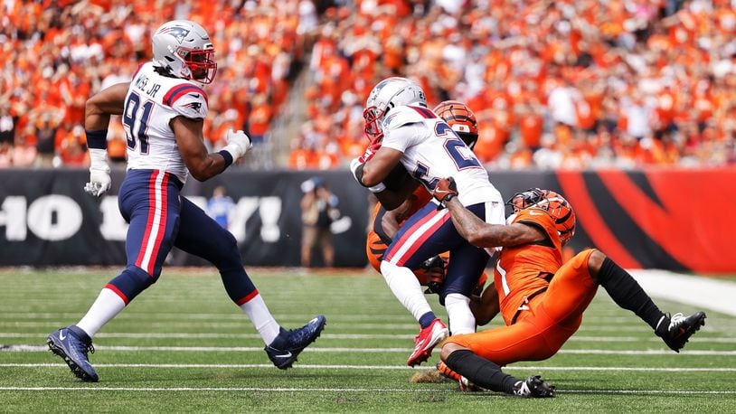 The Cincinnati Bengals lost to the New England Patriots 16-10 in Sunday's season opener at Paycor Stadium. Nick Graham/STAFF