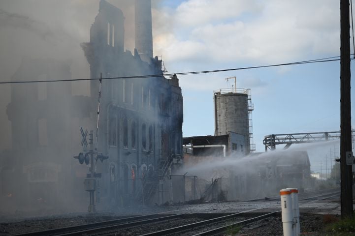 Fire destroys former Beckett Paper office building in Hamilton