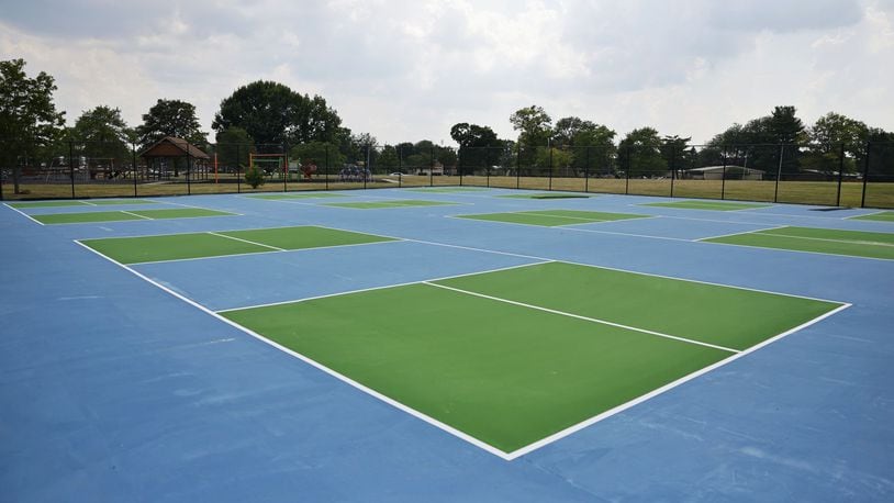 Nine new picklball courts are being installed at Lefferson Park Monday, June 17, 2024 in Middletown. NICK GRAHAM/STAFF