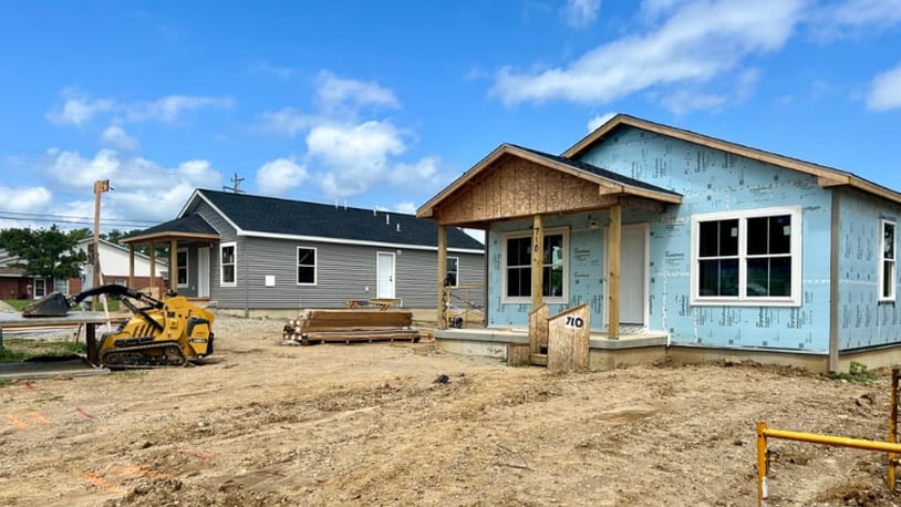 The last two houses on Fuller Way in Oxford will be finished by November at the latest. TAYLOR STUMBAUGH/OXFORD FREE PRESS