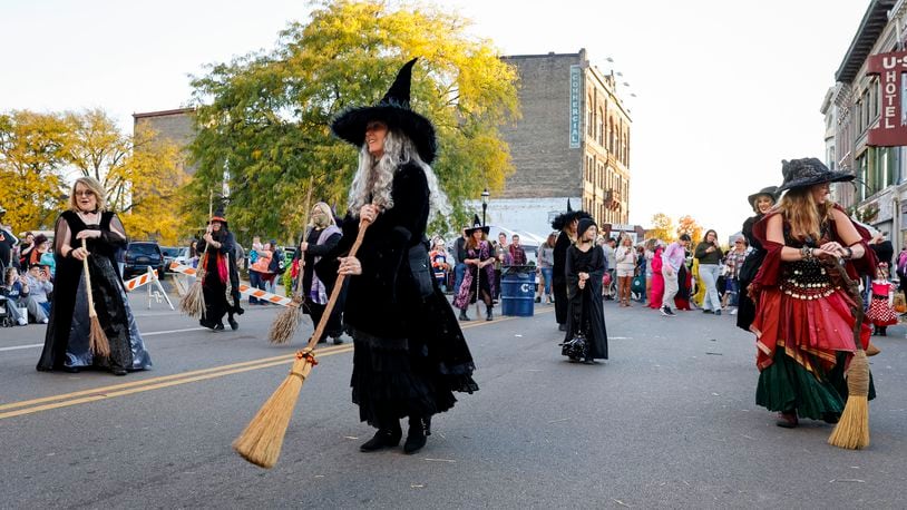 A group of witches performed at the sixth Hocus Pocus Family Fun Festival event Sunday, Oct. 16, 2022 in downtown Middletown. FILE