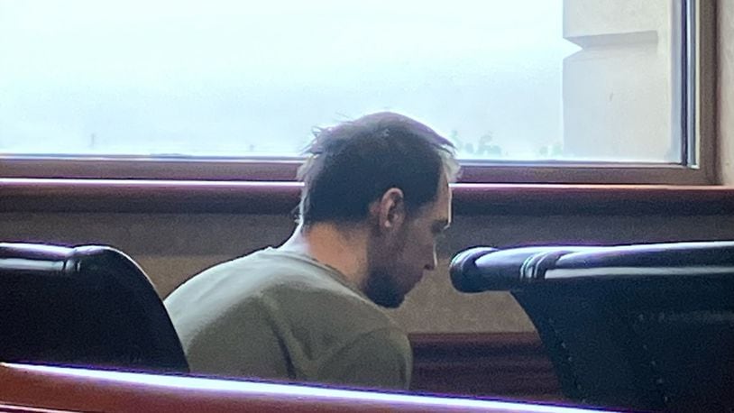 Austin Combs, charged with aggravated murder in the shooting death of his Morgan Twp. neighbor in 2022 in Butler County Common Pleas Court Thursday, Aug 16, 2024. Lauren Pack/STAFF