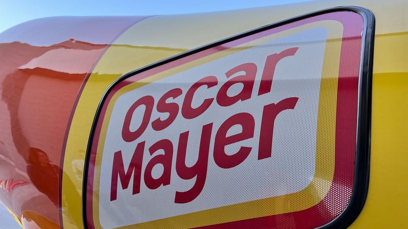 The Oscar Mayer Wienermobile visited Walmart on Brandt Pike in Huber Heights on Saturday, Nov. 19, 2022. TOM GILLIAM/CONTRIBUTING PHOTOGRAPHER