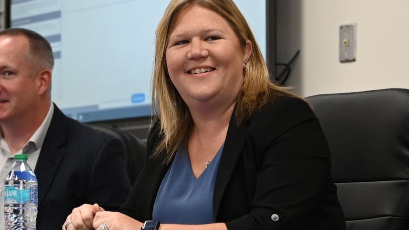 Hamilton City Schools Board of Education has hired its next district superintendent when it approved a contract with Associate Superintendent Andrea Blevins on Thursday morning, June 27, 2024. She will be the next Hamilton schools superintendent beginning Aug. 1, 2025. MICHAEL D. PITMAN/STAFF