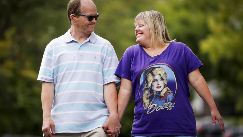 Shawn and Heather O'Grady, a couple with Down Syndrome, have been married for 21 years. NICK GRAHAM/STAFF