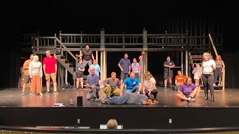 Greater Hamilton Civic Theatre (GHCT) will present four performances of “Jekyll & Hyde: The Musical” at Parrish Auditorium Oct. 3-6. Pictured are some of the cast members during a rehearsal. CONTRIBUTED