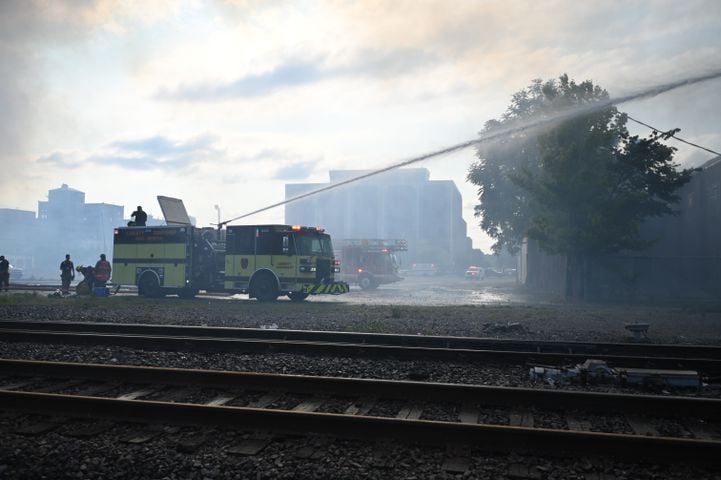 Fire destroys former Beckett Paper office building in Hamilton