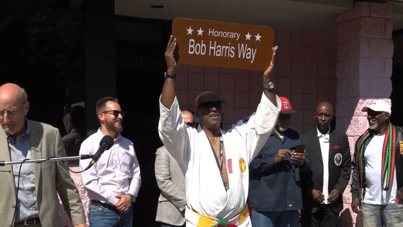 Hamilton resident Bob Harris, a martial art world champion and civic leader within the city of Hamilton, received a section of South Second Street honorarily named for him. Bob Harris Way is between High Street and South Pershing Ave. Photo provided by TvHamilton