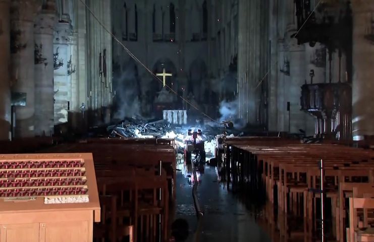 Photos: Notre Dame fire aftermath