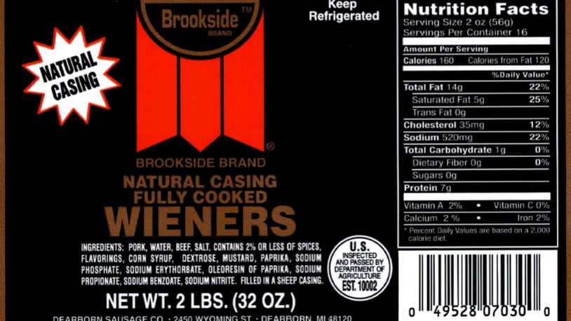 Recalled Dearborn Sausage Company wieners