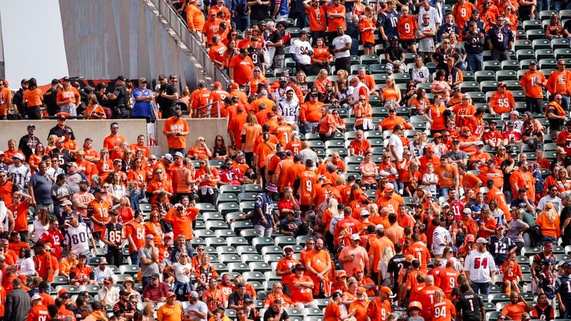 The Cincinnati Bengals lose their home opener to New England Patriots 16-10 Sunday, Sept. 8, 2024 at Paycor Stadium in Cincinnati. NICK GRAHAM/STAFF